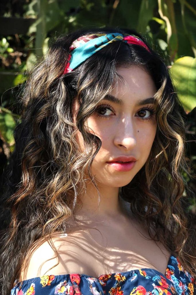 Long Curly Hair With Accessories