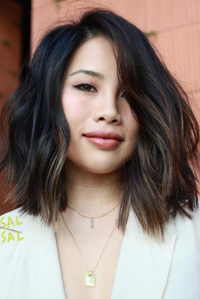 Wavy Brown Bob