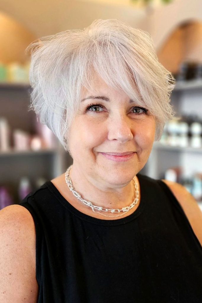 Bowl Pixie with Feathered Bangs