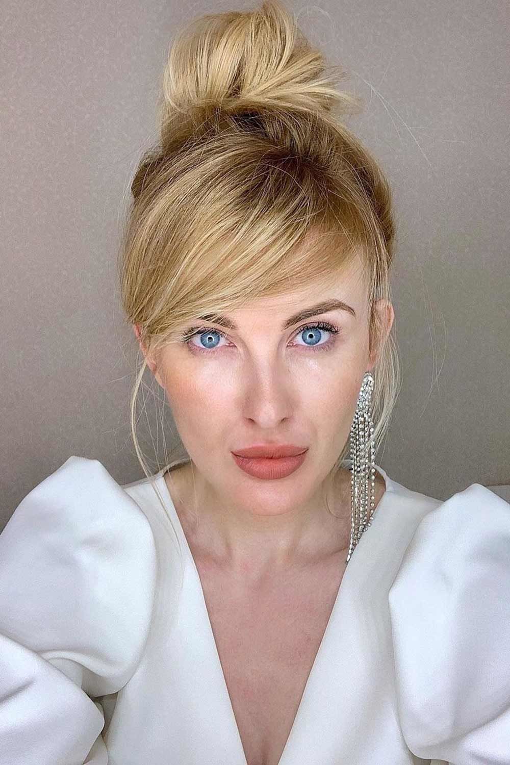 Long Swept Bangs For Blonde Hair