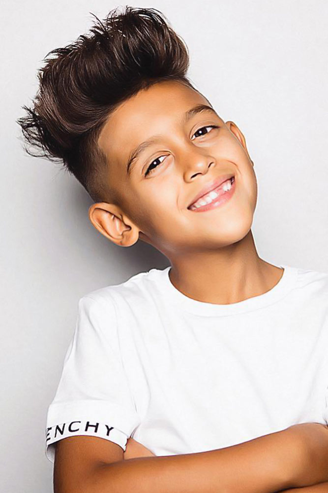 Medium Brushed Up Cuts Brunette #boyhaircuts