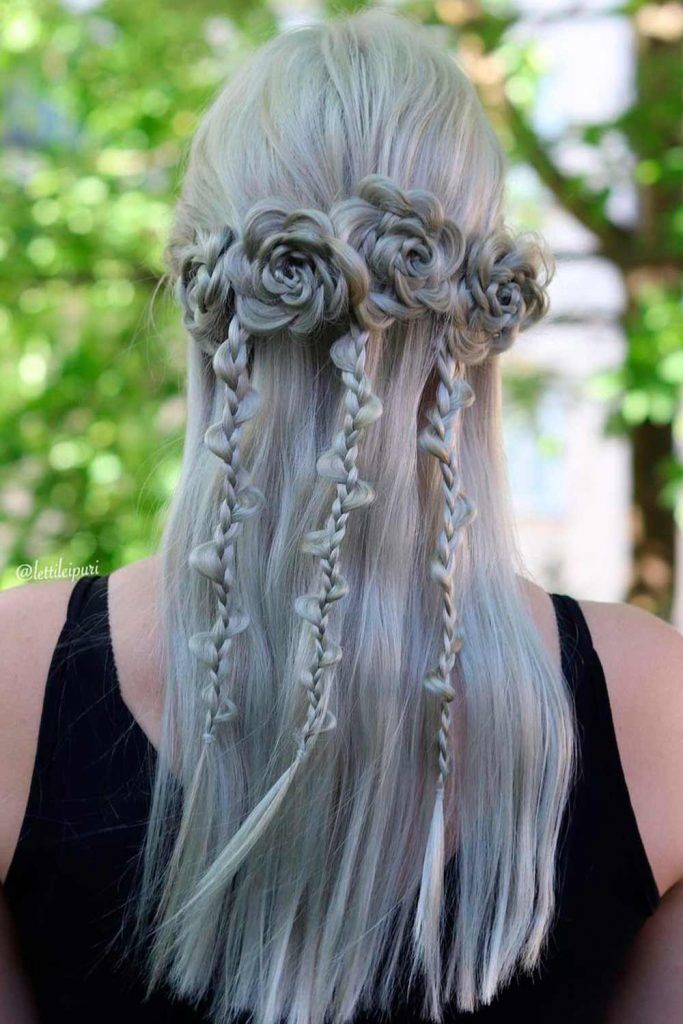 Magical Transformation - Braids Into Flowers, braided wedding hairstyles for long hair, braids long hair, long hairstyles with braids, long hair with braids