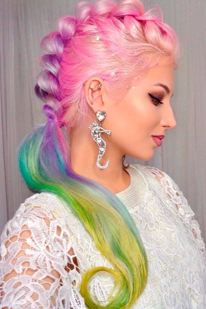 Attractive Combo With Ponytails, braids for long hair, long hair braids, long hair with braids, braids styles for long hair