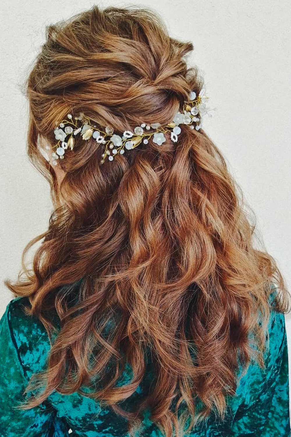 Half-Up For Wavy Hair