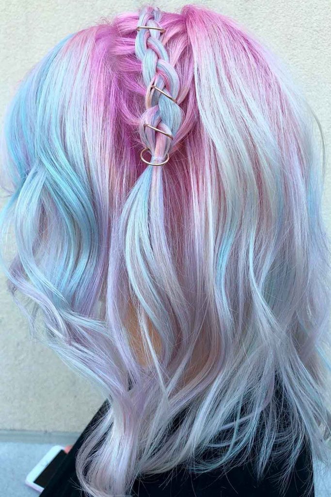Side Braided Unicorn Hair