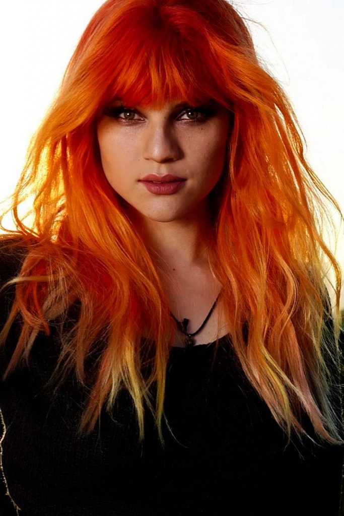 Grapefruit + Orange Copper Balayage