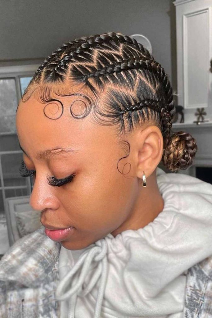 Sharp Zig-Zag Braids #cornrowbraids #braids