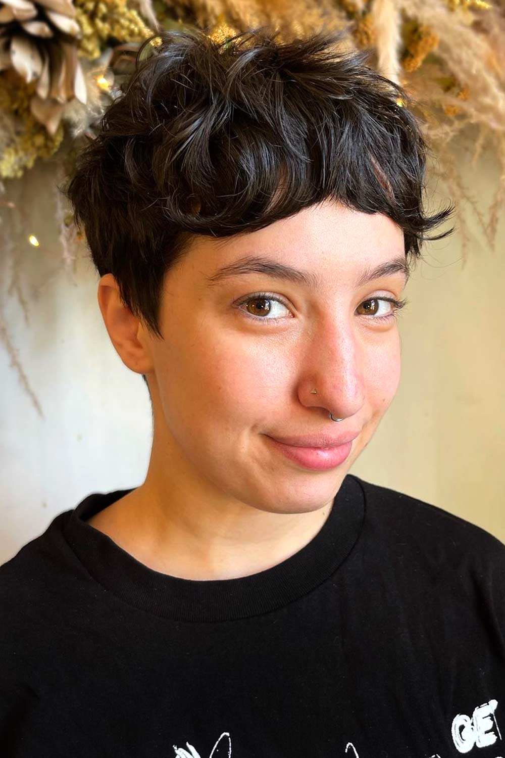 Short Curly Hair with Bangs