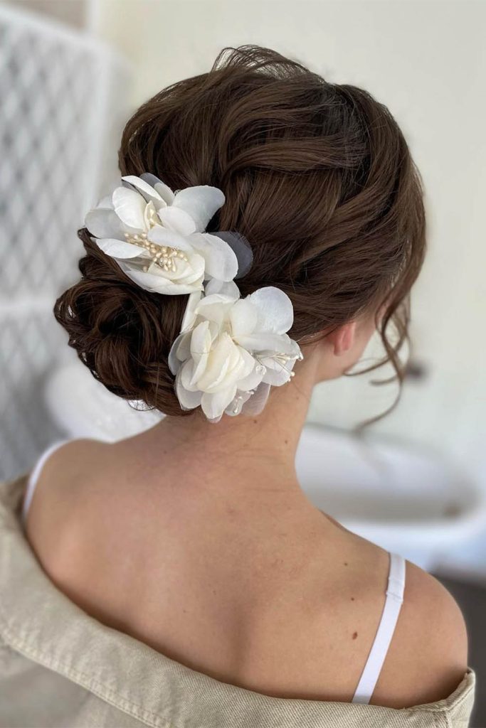 Floral Accessories and Free Curls Combination