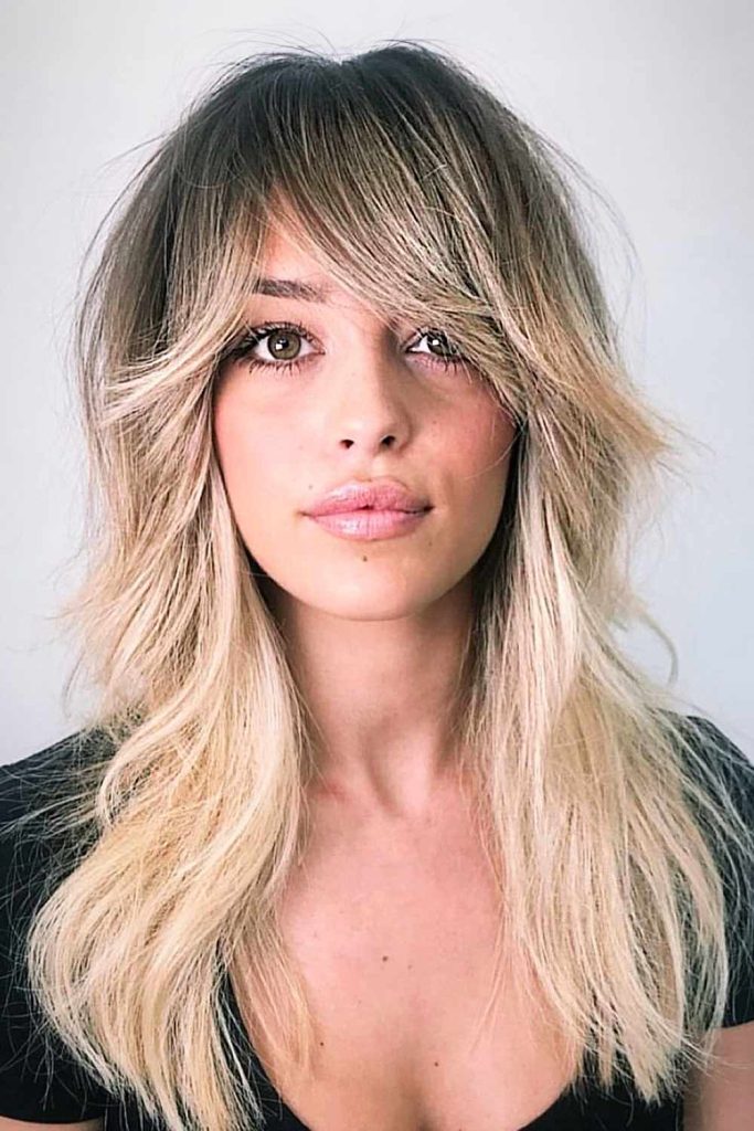 Layered Face Framing Bangs #faceframingbangs #faceframing #bangs