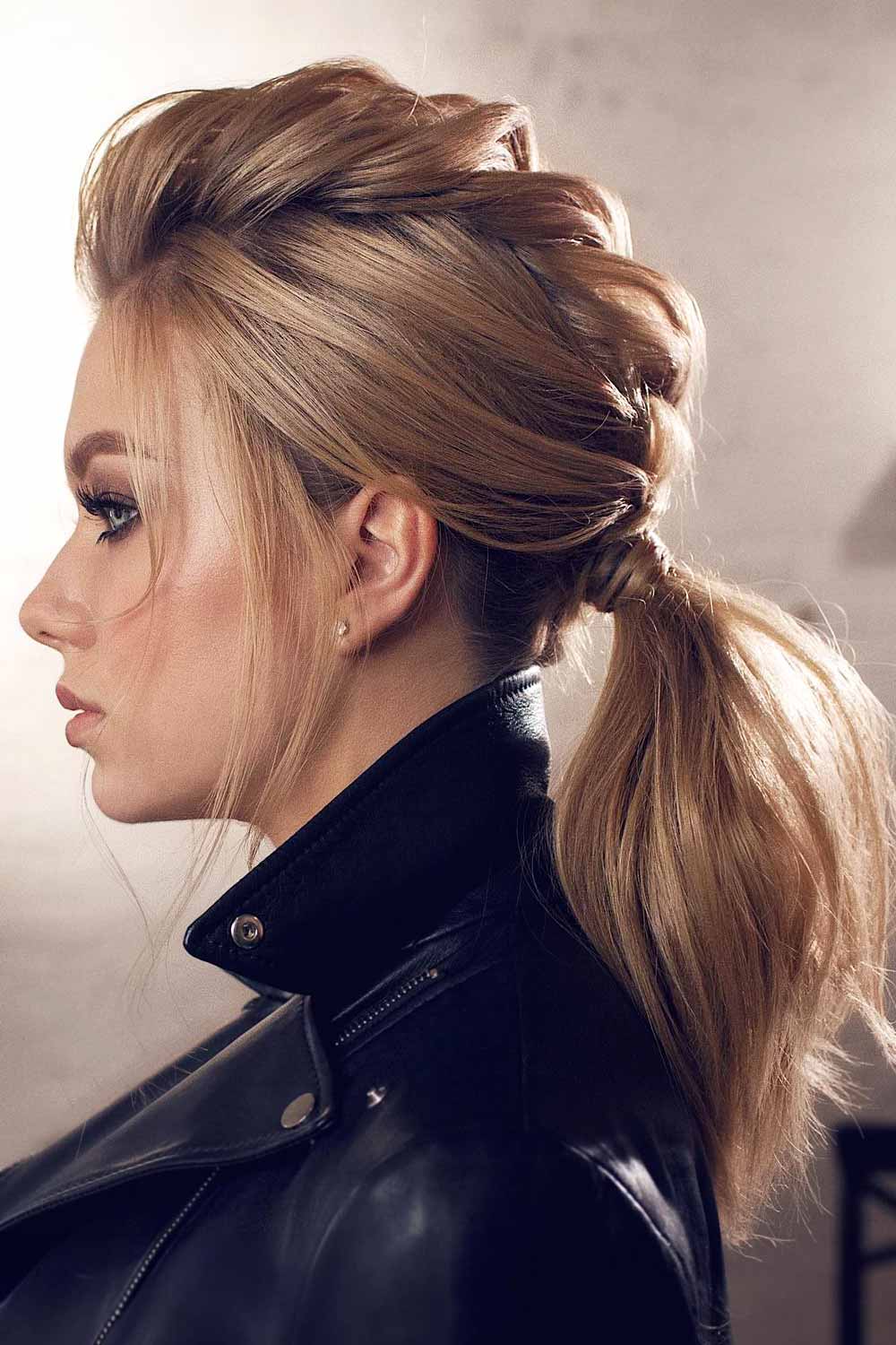 Fauxhawk Ponytails Hairstyles #fallhairstylestrends #hairstylestrends #trends