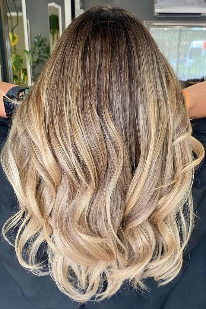 Layered Cut With Blonde Balayage 