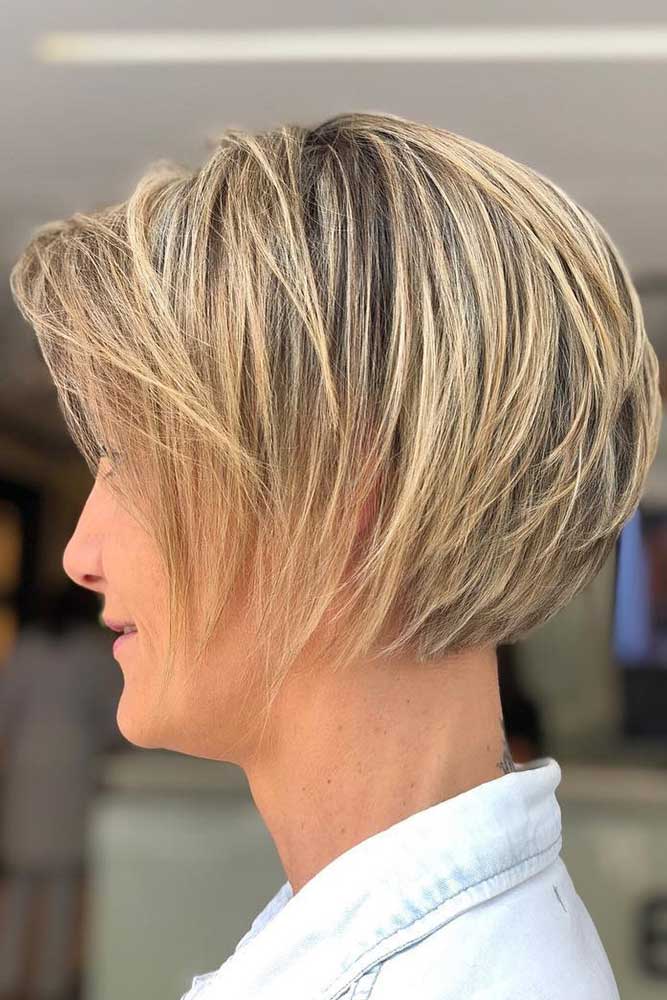 Wedge Bob With A Side Bang #bob #shorthair #bangs