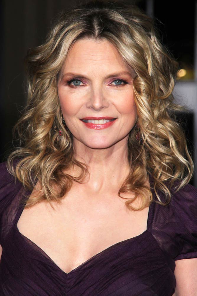 Center Parted Waves #hairstylesforwomenover50