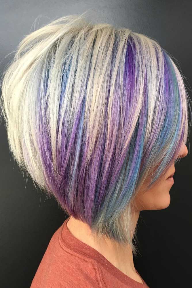 Unicorn Locks For Gray Hair #bob #layeredhair #shorthair