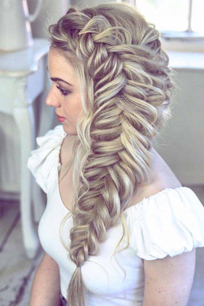 Side Fishtail Braid Hairstyles For Thin Hair