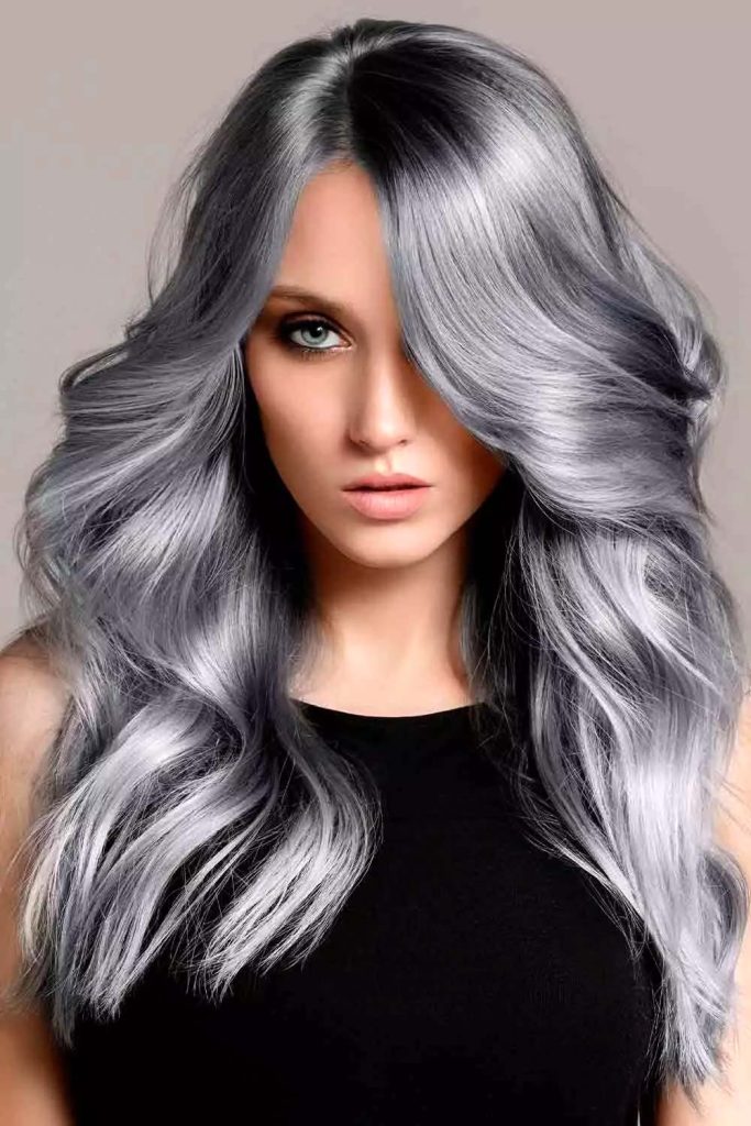 Salt And Pepper With Black Roots
