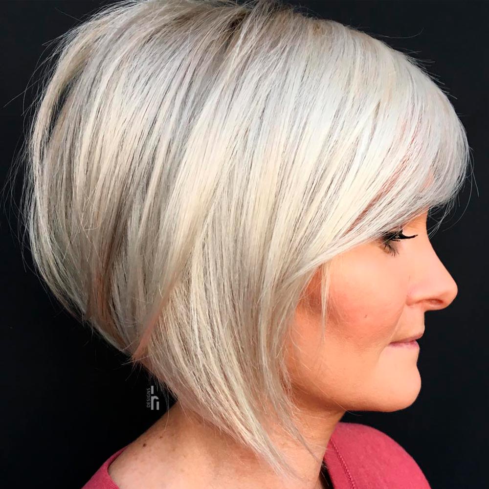 Layered Bob With Side Bangs