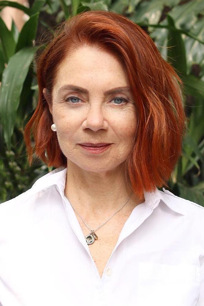 Wavy Hairstyle for Thin Hair #shorthair #bob #redhair 