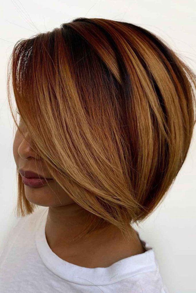 Auburn Layered Bob Short Hairstyles For Women Over 50