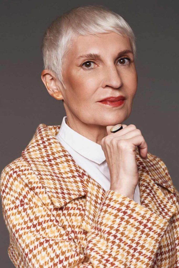 Short Blonde Pixie #hairstylesforwomenover50