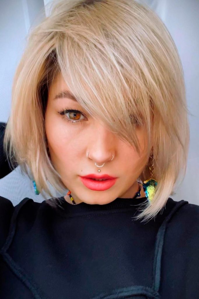 Side Bangs For Short Bob
