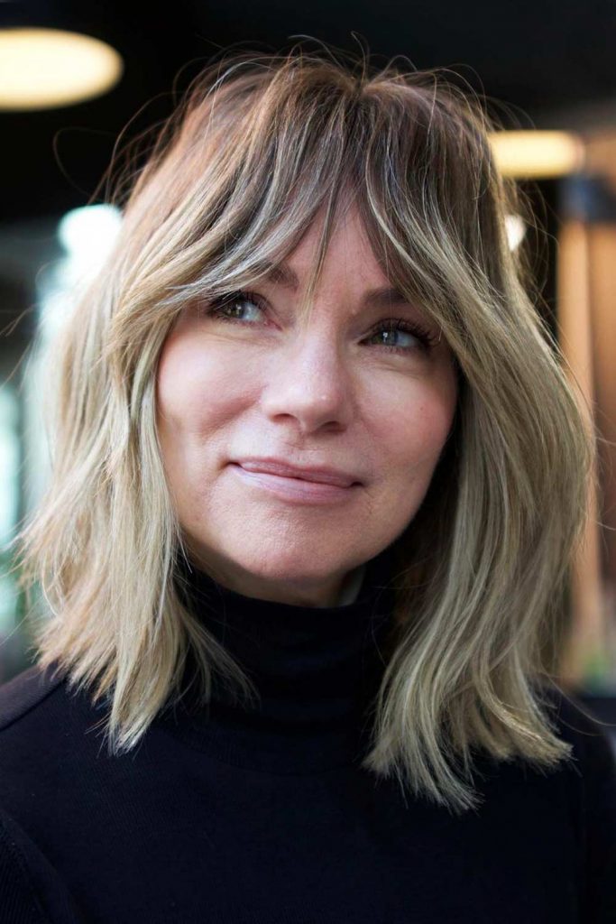 Curtain Bangs #stackedbob #bobhaircut #bobhairstyles