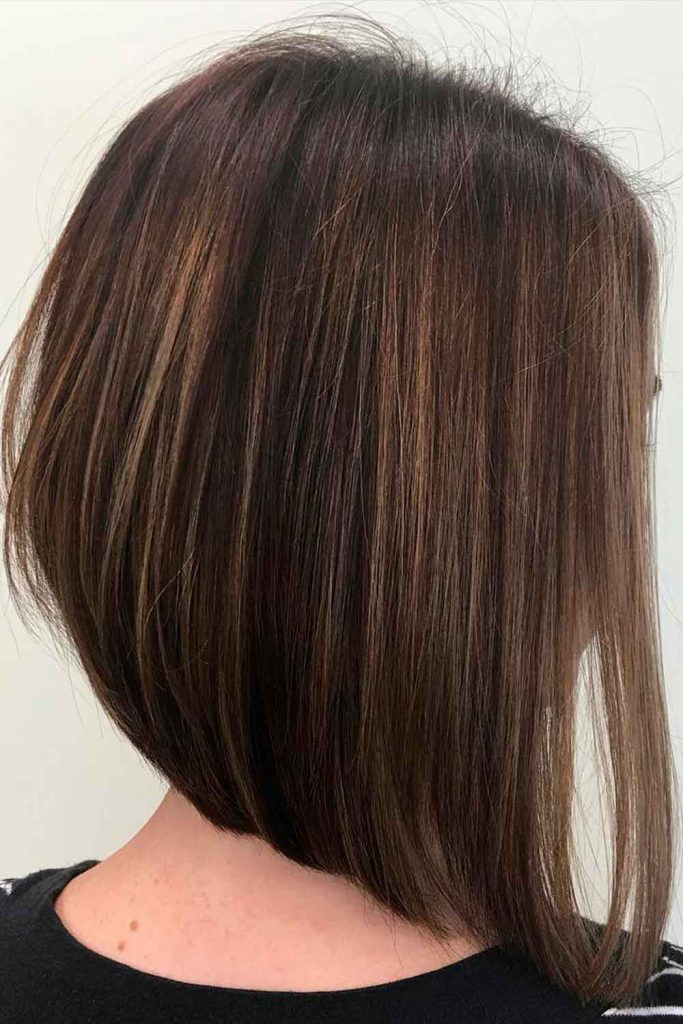 Shiny Asymmetrical Bob