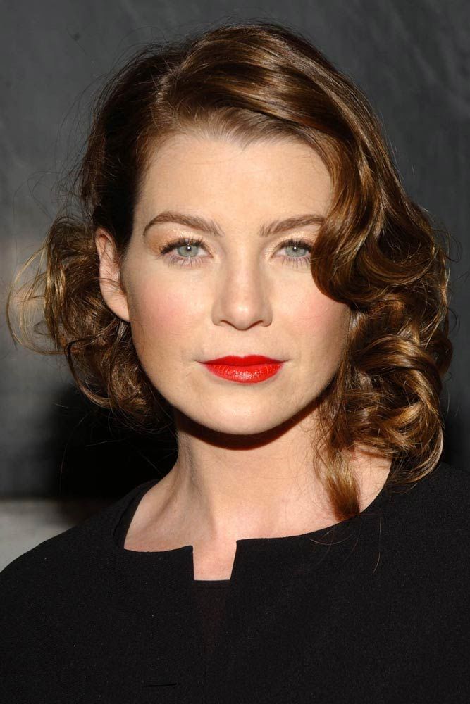 Ellen Pompeo: Side-Parted Wavy Bob