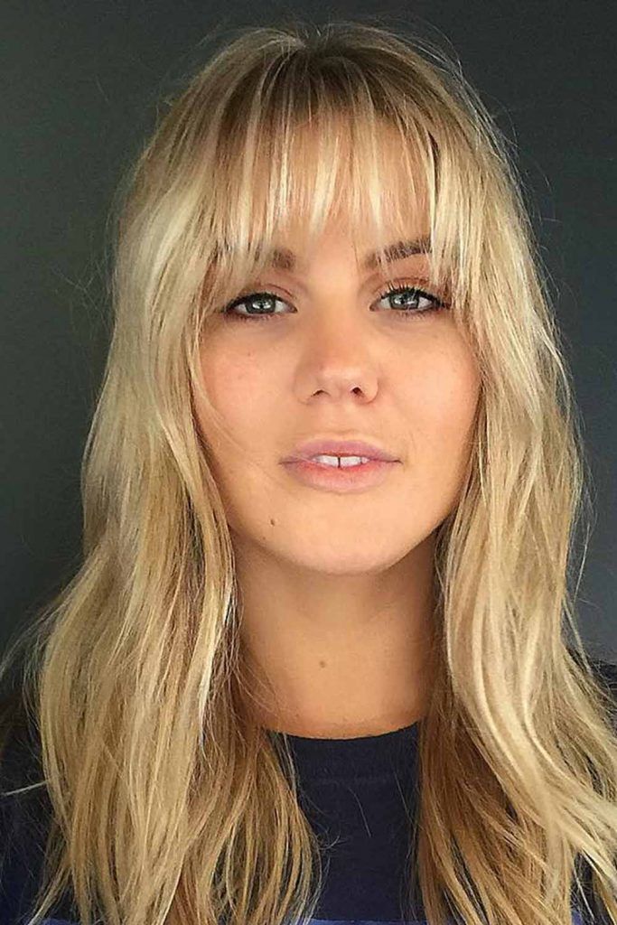 Wispy Bangs With Natural Textured Waves